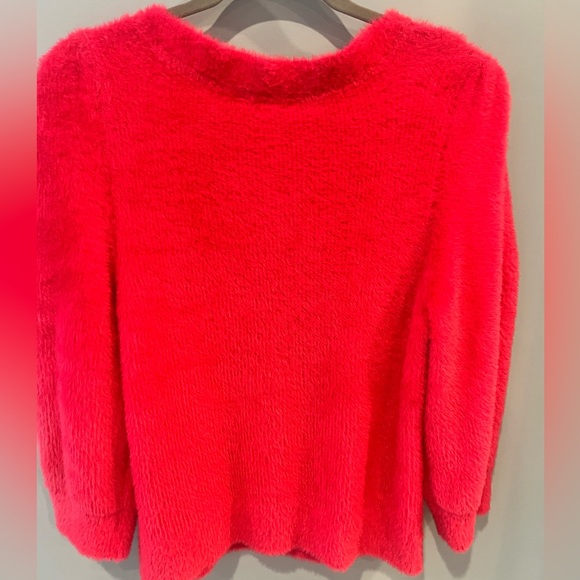 Free People Moonbeam Sweater Cropped Pullover Soft Fuzzy Pink Sweater Large NWT - Picture 6 of 9